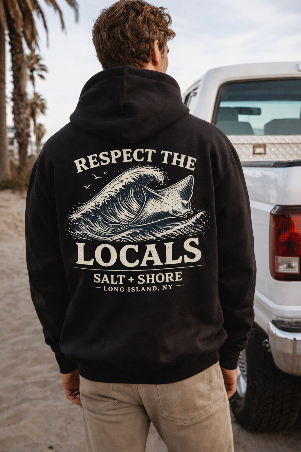 Respect the Locals – Premium Garment-Dyed – Washed Black | Salt + Shore