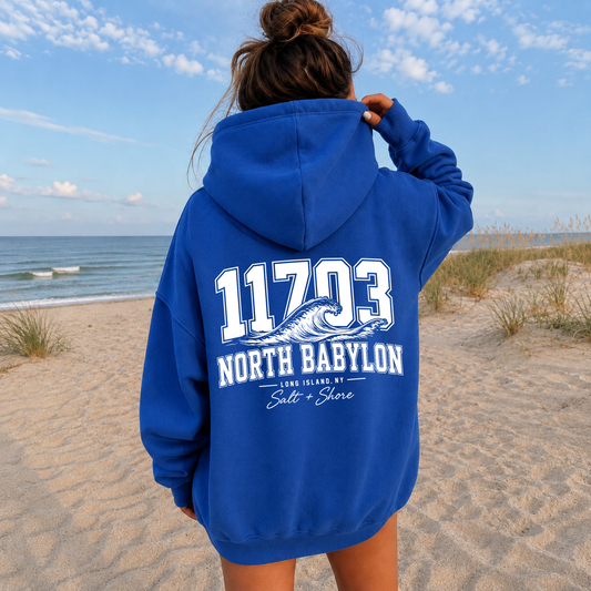 North Babylon 11703 Wave – Classic Cotton – Deep Water | North Babylon Cheer | Salt + Shore