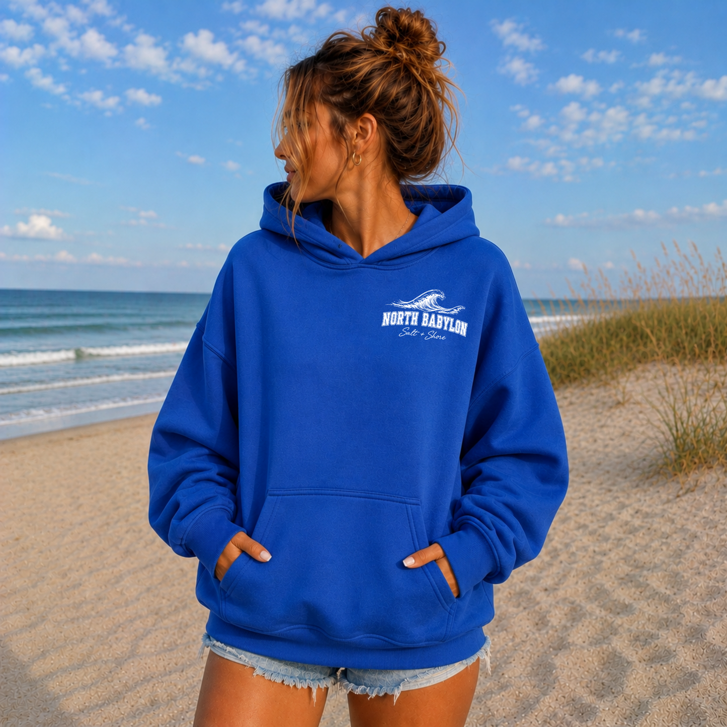North Babylon 11703 Wave – Classic Cotton – Deep Water | North Babylon Cheer | Salt + Shore