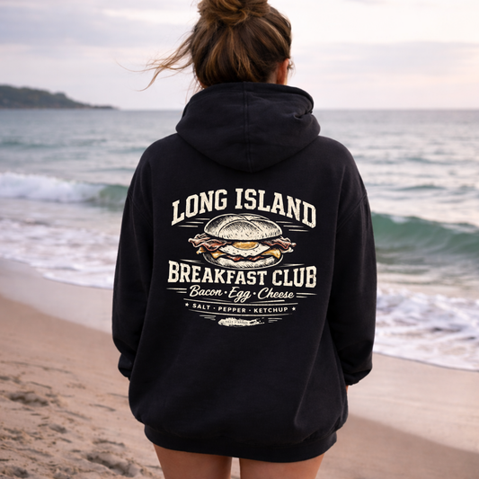 The Long Island Breakfast Club – Premium Garment-Dyed – Washed Black | Salt + Shore