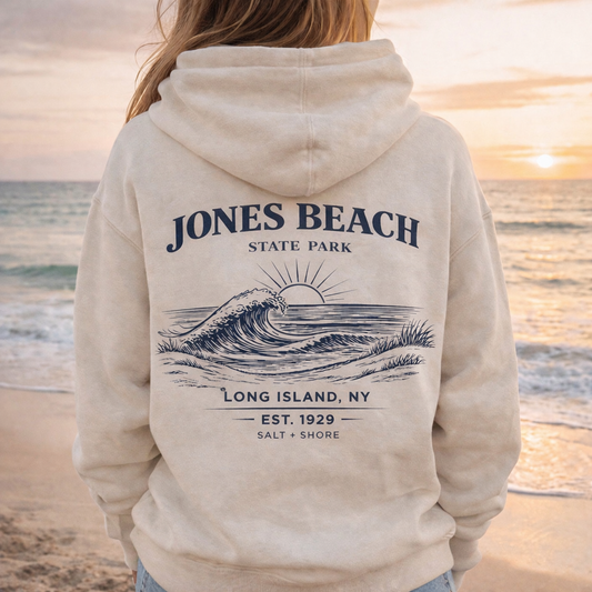 Jones Beach Drift – Premium Garment-Dyed – Bone | Salt + Shore