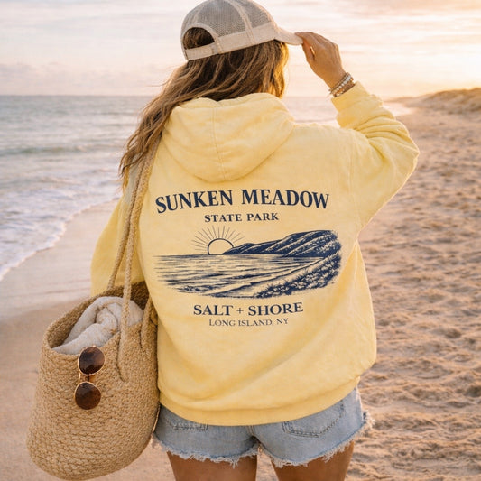 Sunken Meadow Shoreline – Premium Garment-Dyed – Sunwashed Butter | Salt + Shore
