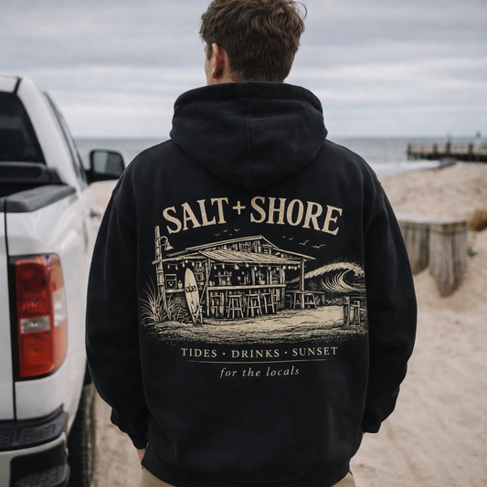 Locals Shack – Premium Garment-Dyed – Washed Black | Salt + Shore