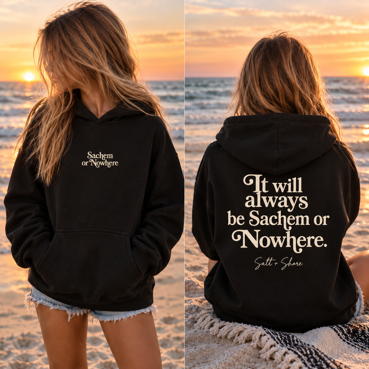 Sachem or Nowhere - YOUTH – Classic Cotton – Black | Salt + Shore