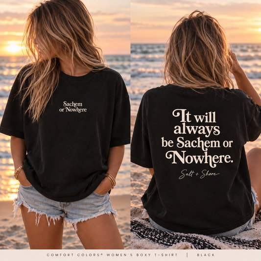 Sachem or Nowhere – Premium Garment-Dyed – Washed Black | Salt + Shore