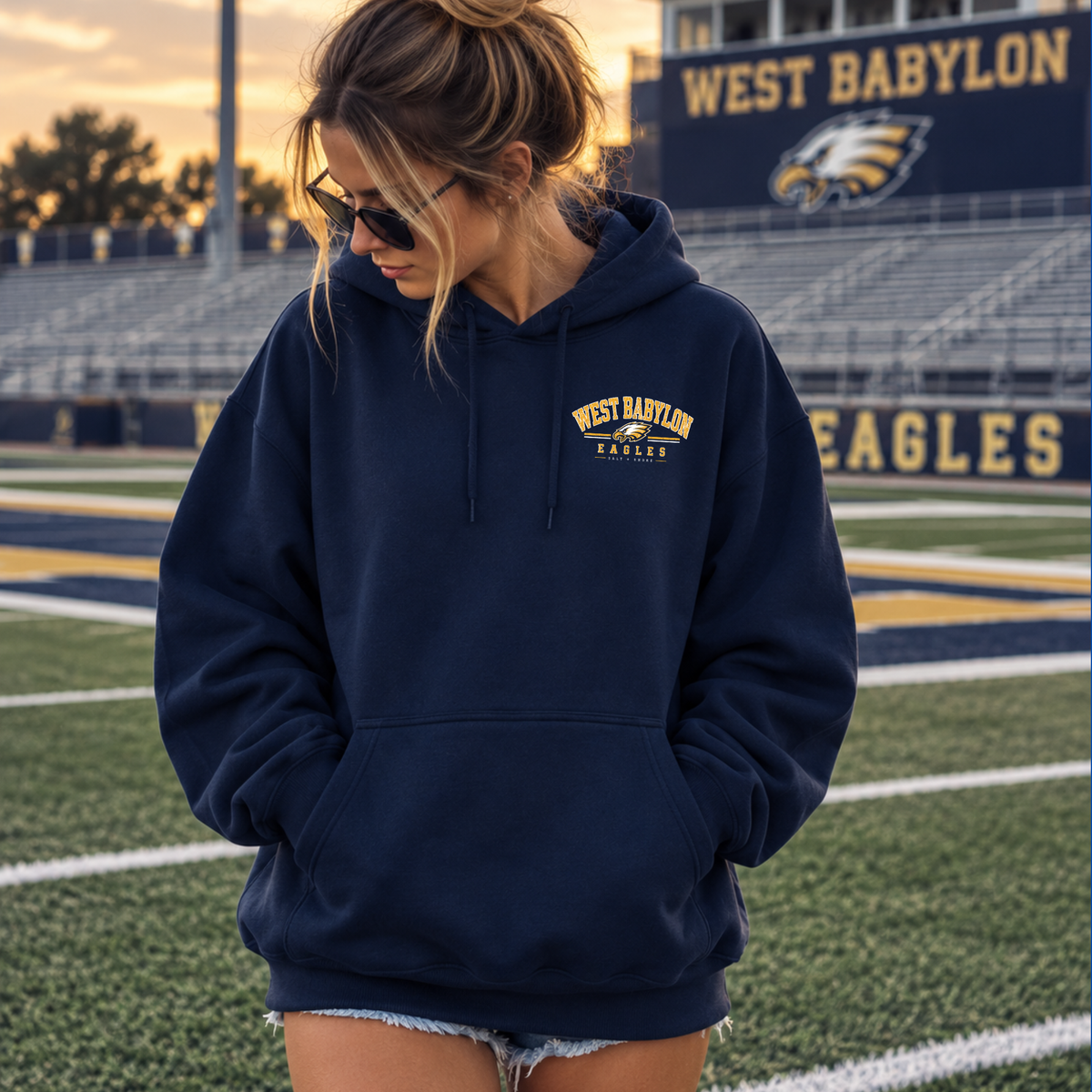 Eagles Heritage – Classic Cotton – Navy | West Babylon Cheer | Salt + Shore