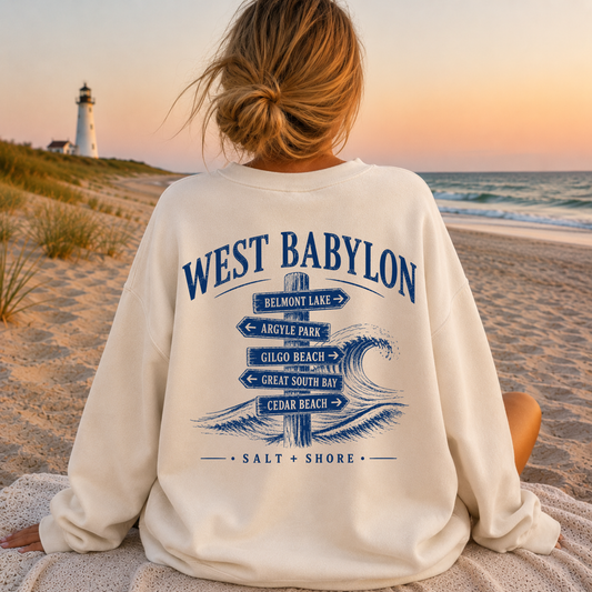 West Babylon Wayfinder – Premium Garment-Dyed – Bone | West Babylon Cheer | Salt + Shore