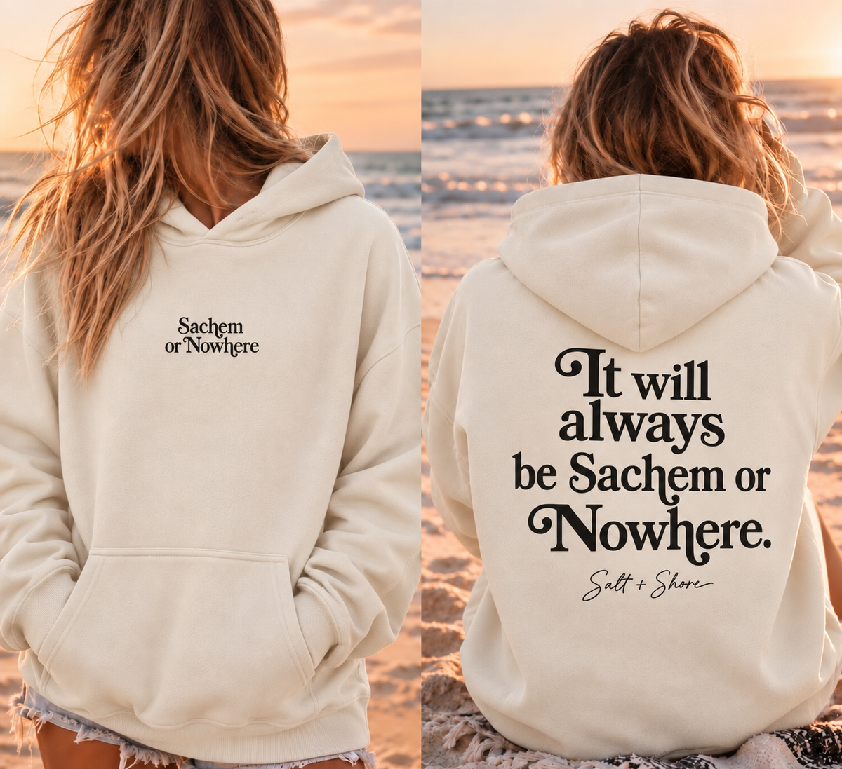 Sachem or Nowhere – Premium Garment-Dyed – Bone | Salt + Shore