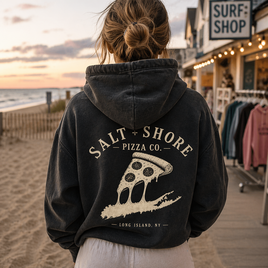 Salt + Shore Pizza Co. – Premium Garment-Dyed – Washed Black | Salt + Shore
