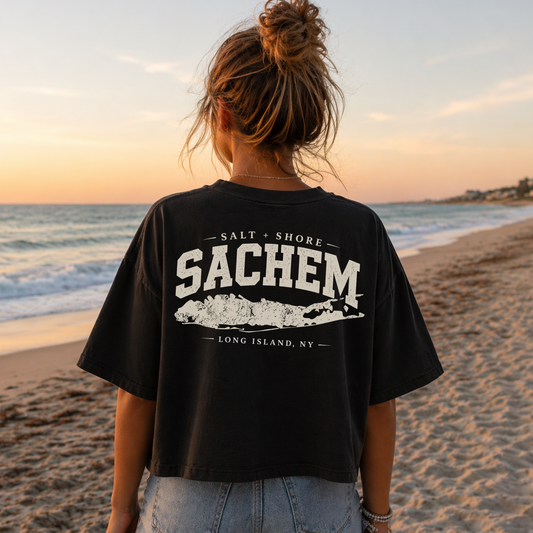 Sachem x Salt + Shore – Premium Garment-Dyed – Washed Black | Salt + Shore