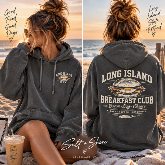 The Long Island Breakfast Club – Premium Garment-Dyed – Washed Charcoal | Salt + Shore
