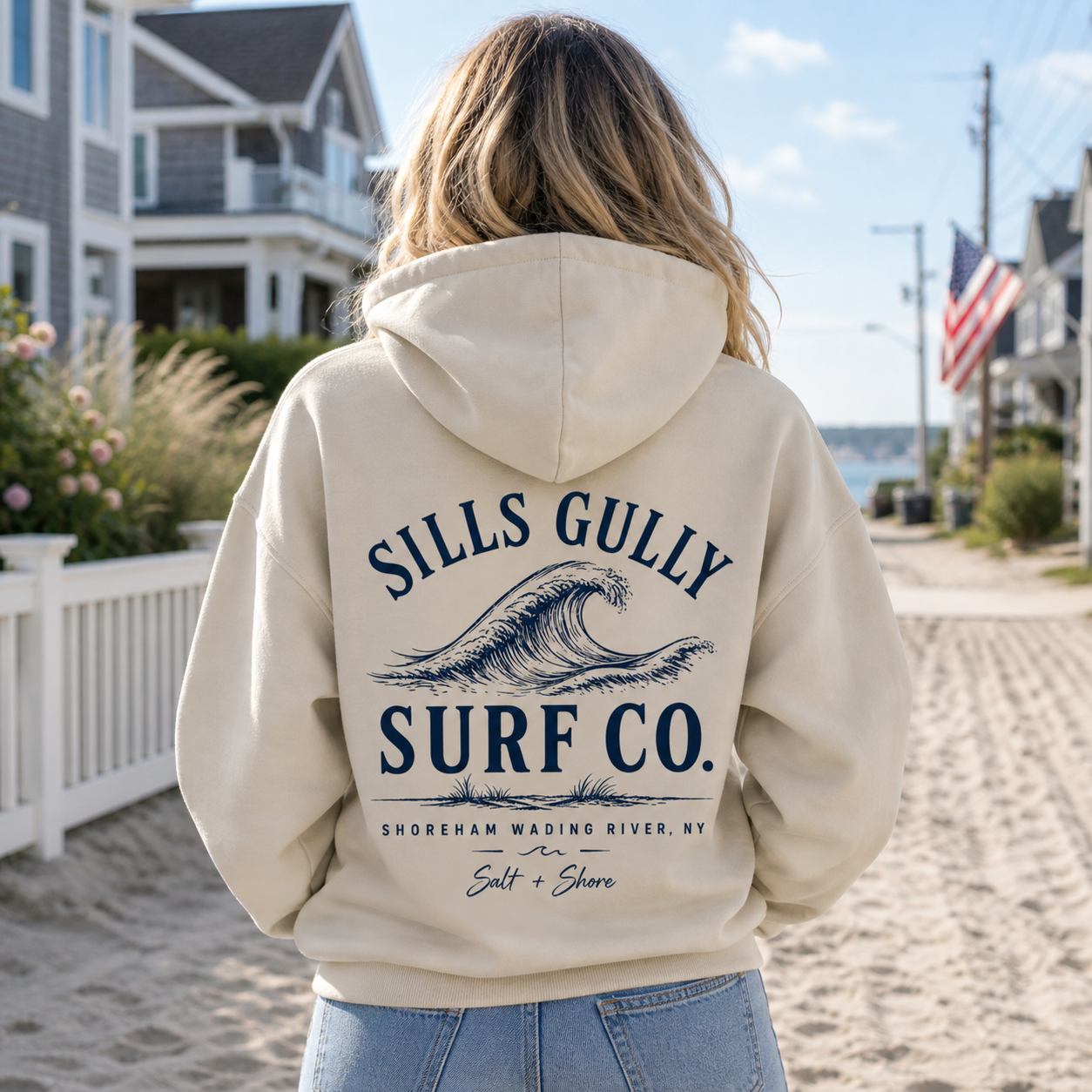 Sills Gully Surf Co. – Classic Cotton – Sand | SWR Varsity Cheer | Salt + Shore