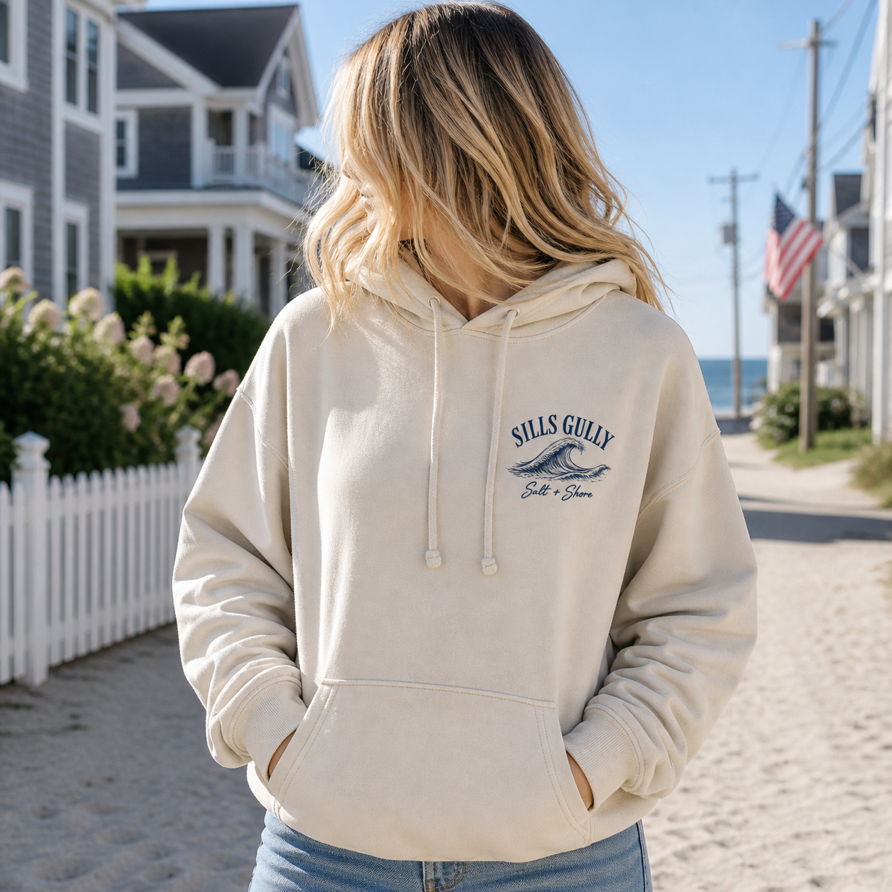 Sills Gully Surf Co. – Classic Cotton – Sand | SWR Varsity Cheer | Salt + Shore