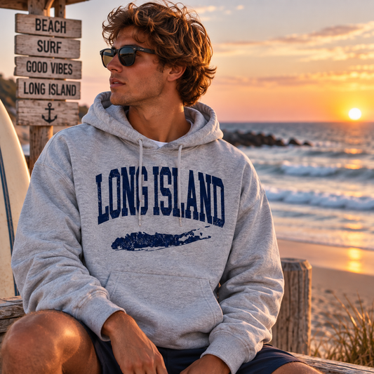 Long Island Varsity – Classic Cotton – Athletic Gray | Salt + Shore