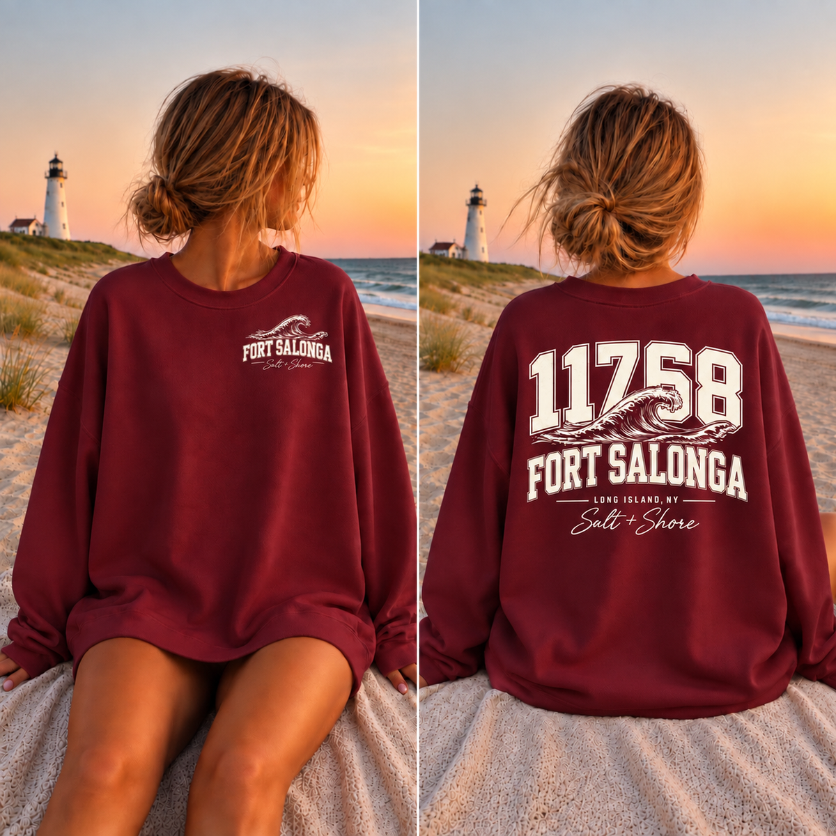 11768 Wave – Premium Garment - Harbor Maroon | Kings Park | Salt + Shore