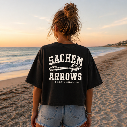 Sachem Arrows x Salt + Shore – Premium Garment-Dyed – Washed Black | Salt + Shore