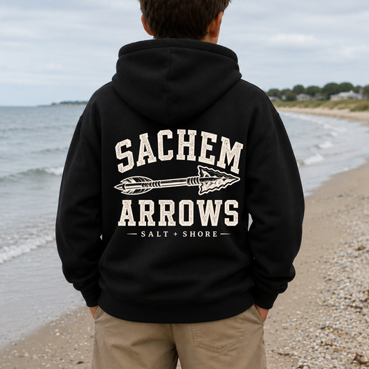 Sachem Arrows x Salt + Shore - YOUTH – Classic Cotton – Black | Salt + Shore