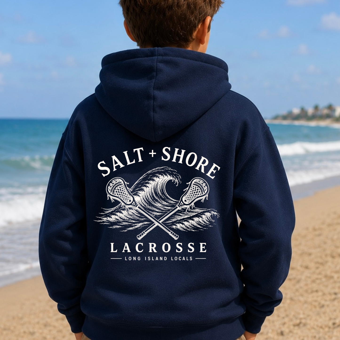 Salt + Shore Lacrosse - YOUTH – Classic Cotton – Navy | Salt + Shore