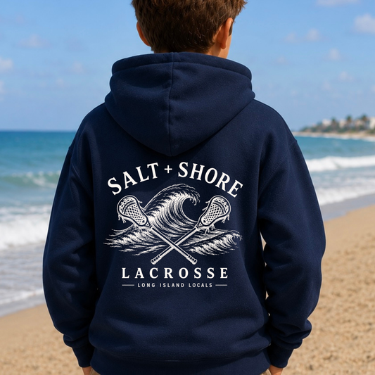 Salt + Shore Lacrosse - YOUTH – Classic Cotton – Navy | Salt + Shore