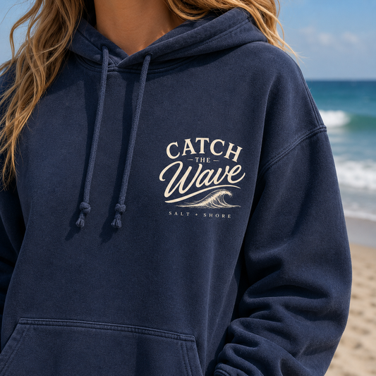 Catch the Wave – Premium Garment-Dyed – Washed Navy | Salt + Shore