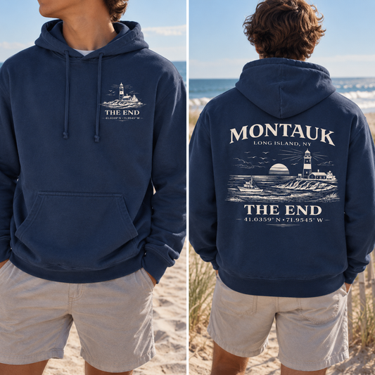 Montauk: The End – Premium Garment-Dyed – Washed Navy | Salt + Shore