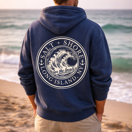 Locals Wave – Premium Garment-Dyed – Washed Navy | Salt + Shore