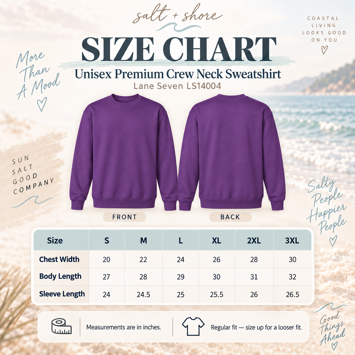 11777 Wave – Premium Garment-Dyed – Bone | Port Jeff | Salt + Shore