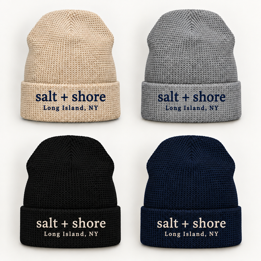 Salt + Shore Signature Embroidered Waffle Beanie | Salt + Shore