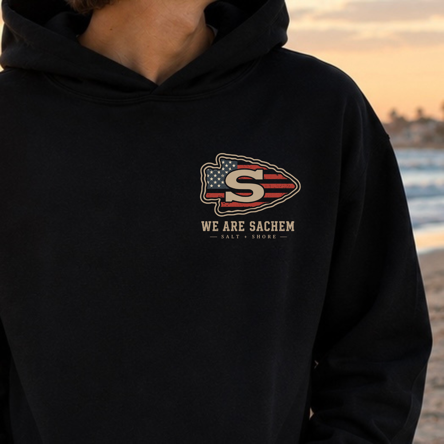 America 250: We Are Sachem – Classic Cotton – Black | Sachem North Football | Salt + Shore