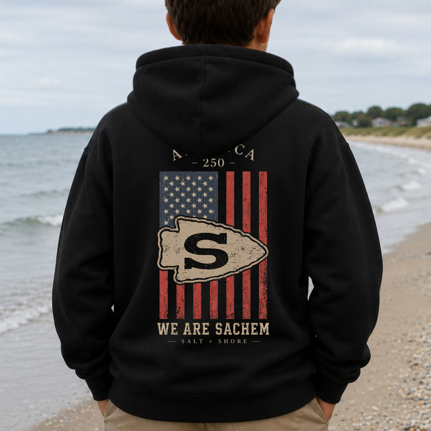 America 250: We Are Sachem – YOUTH – Classic Cotton – Black | Salt + Shore