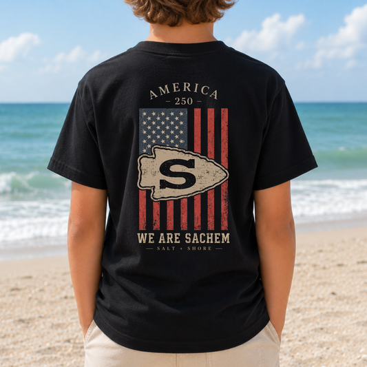 America 250: We Are Sachem – YOUTH – Classic Cotton – Black | Salt + Shore