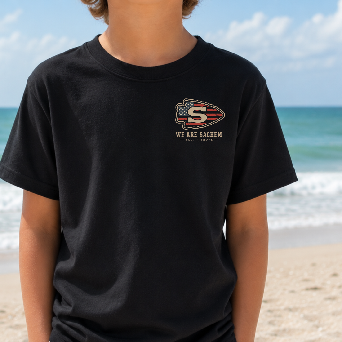 America 250: We Are Sachem – YOUTH – Classic Cotton – Black | Salt + Shore