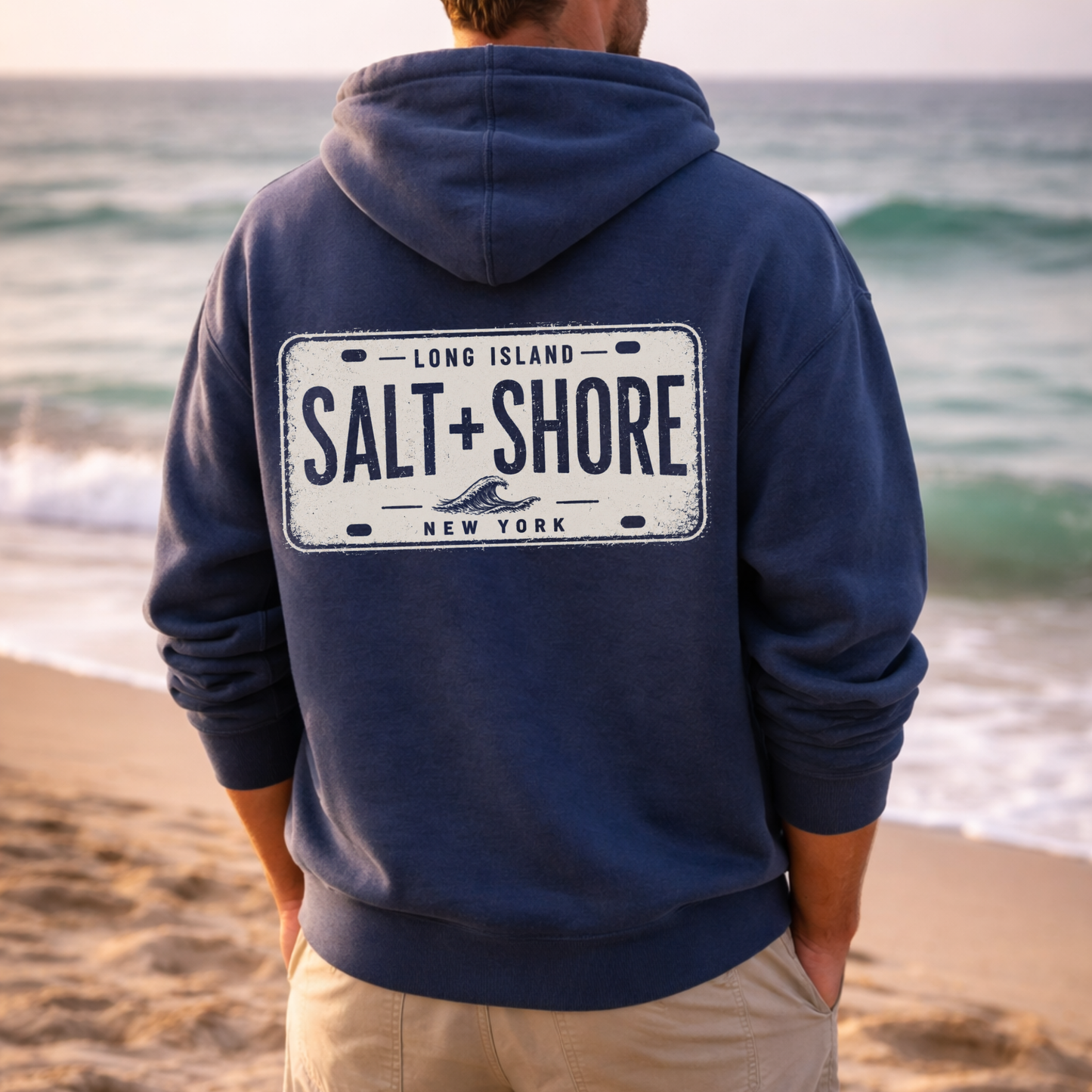 The Island Plate – Premium Garment-Dyed – Washed Navy | Salt + Shore