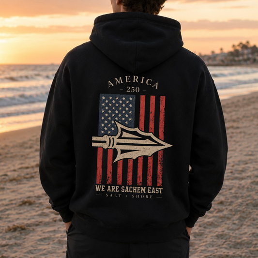 America 250: We Are Sachem East – Classic Cotton – Black | Sachem East Football | Salt + Shore