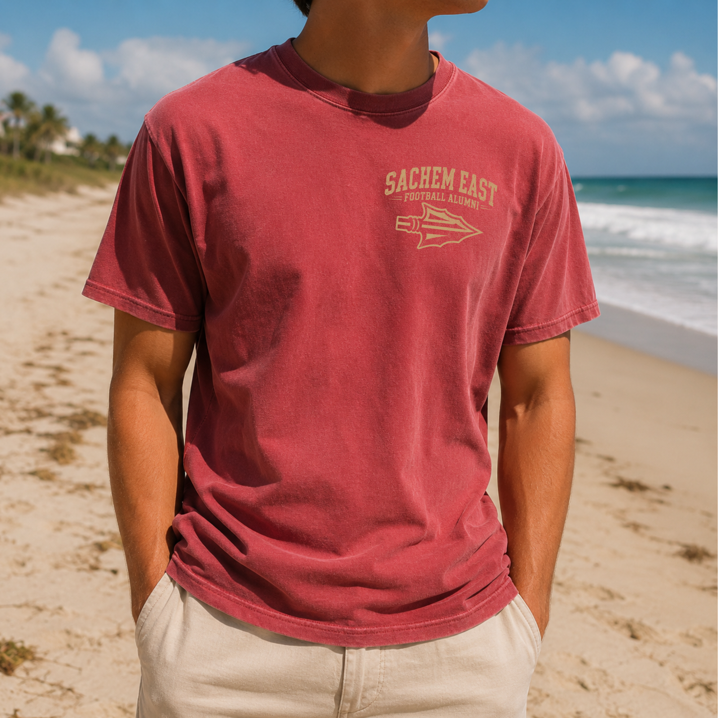Sachem East Football Alumni – Premium Garment-Dyed – Red Tide | Sachem East Football | Salt + Shore