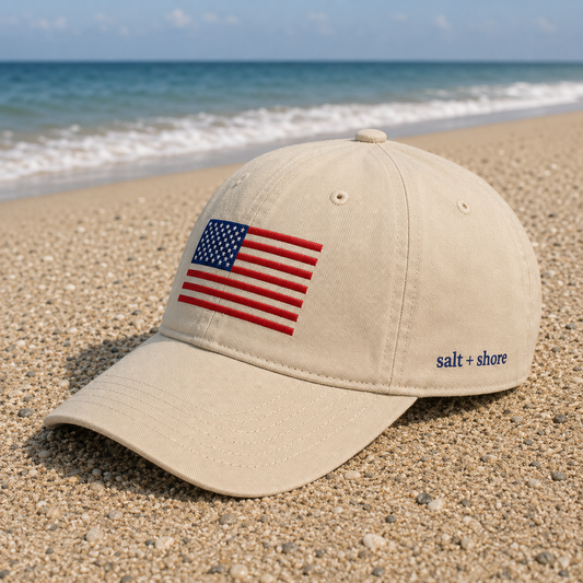 America 250 Embroidered Bone Dad Hat | Salt + Shore