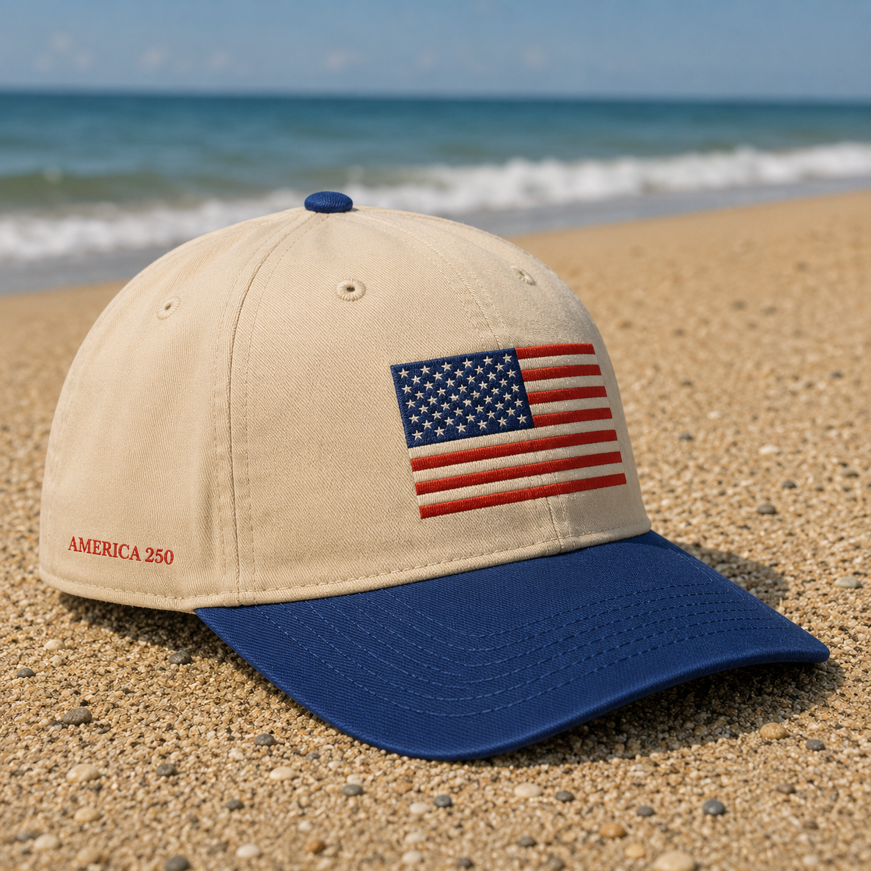 America 250 Embroidered Navy/Bone Dad Hat | Salt + Shore