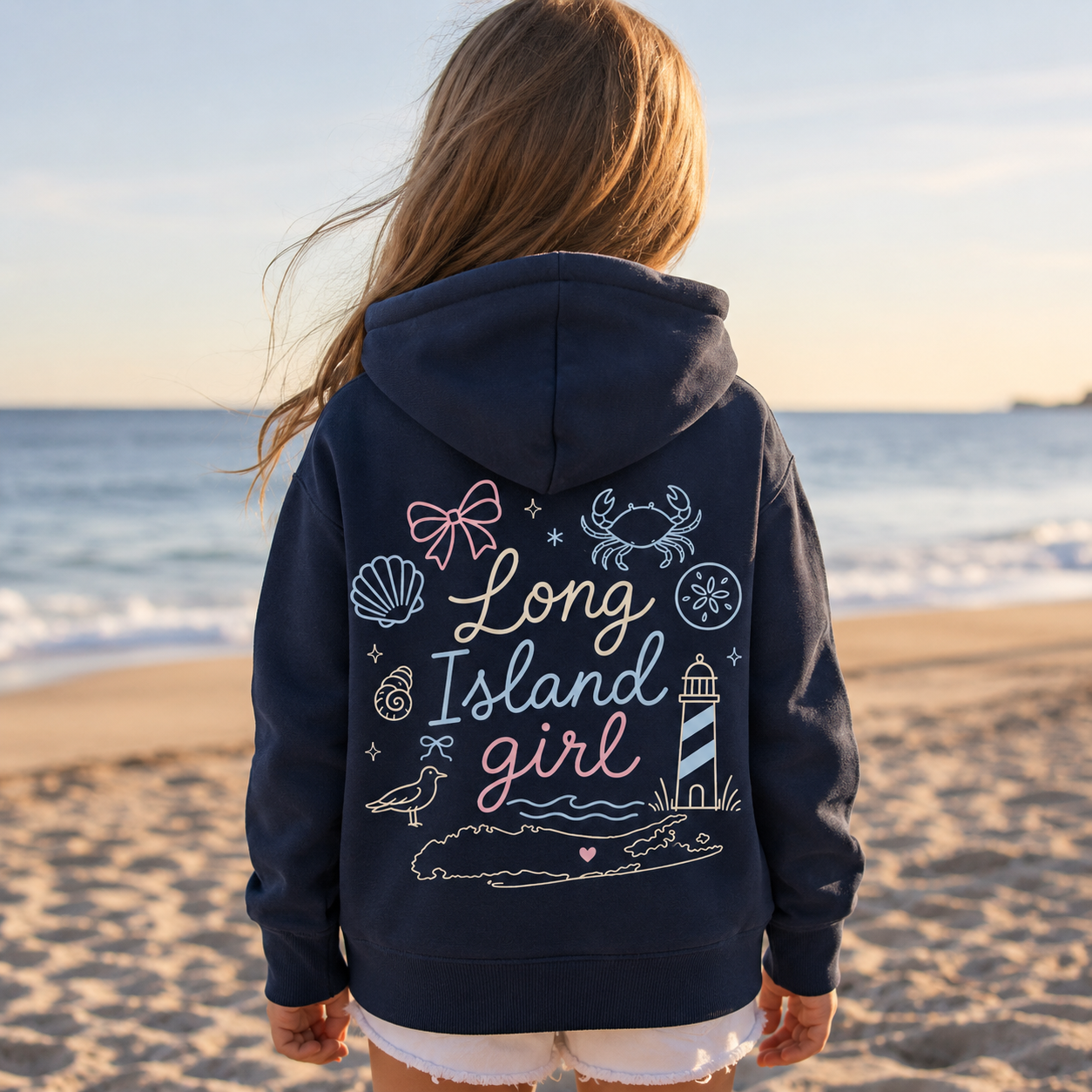 Long Island Girl - Toddler/Youth – Classic Cotton – Navy | Salt + Shore