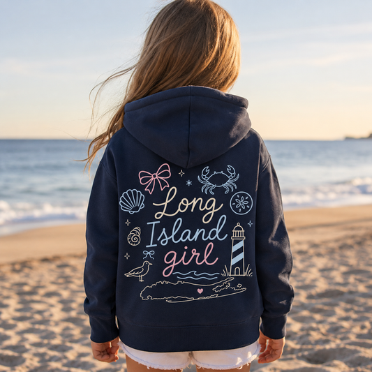 Long Island Girl - Toddler/Youth – Classic Cotton – Navy | Salt + Shore